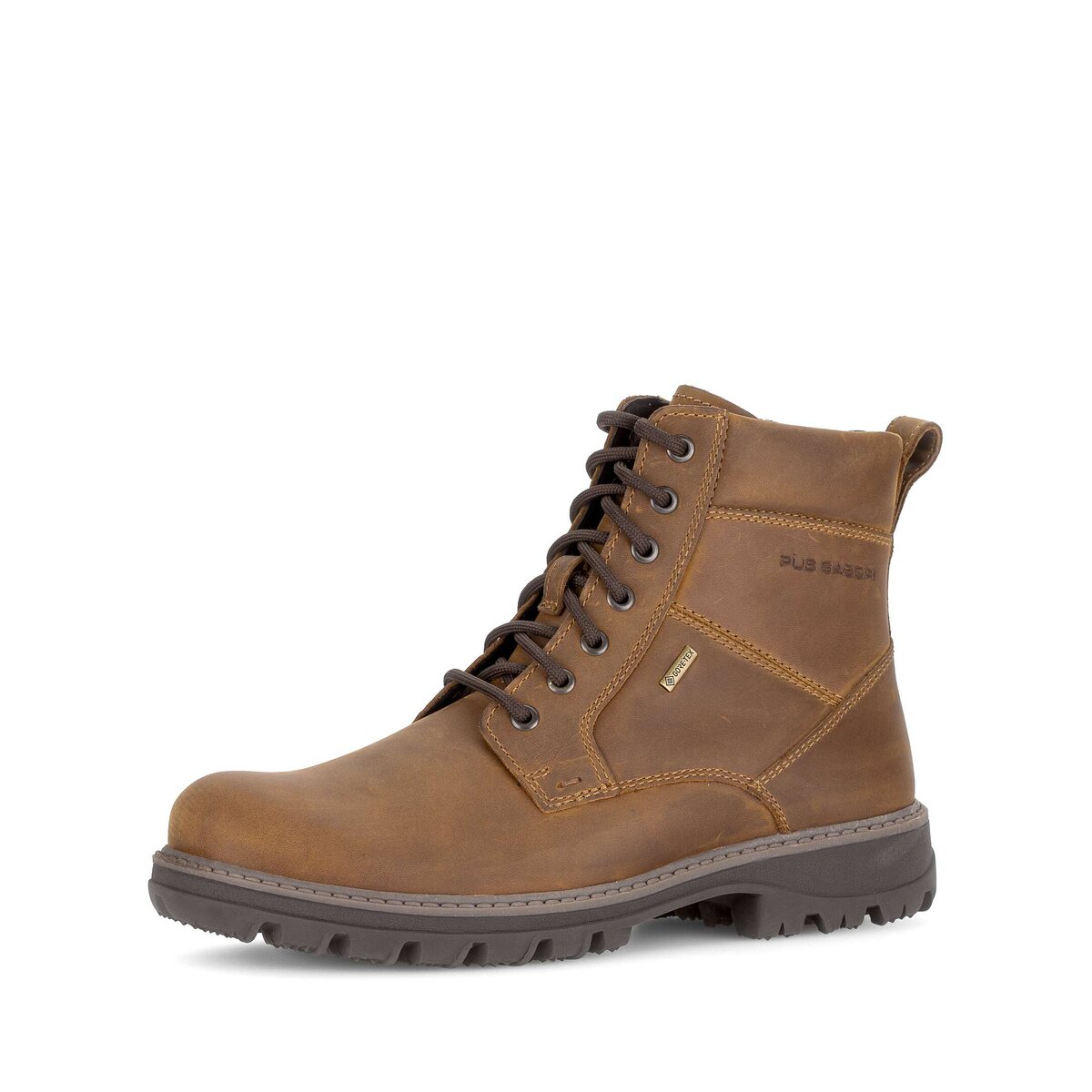 Stiefel GABOR "Gabor Boot Glattleder", Herren, Gr. 40,5, braun, Schuhe Stiefel