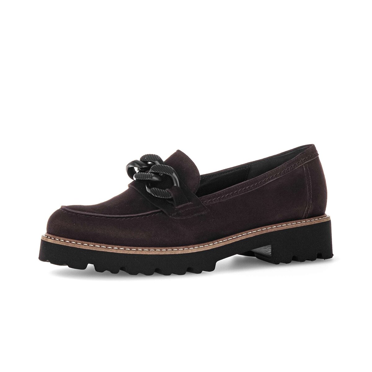 Loafer GABOR "Loafer Rauleder", Damen, Gr. 42,5, braun, Schuhe Loafer
