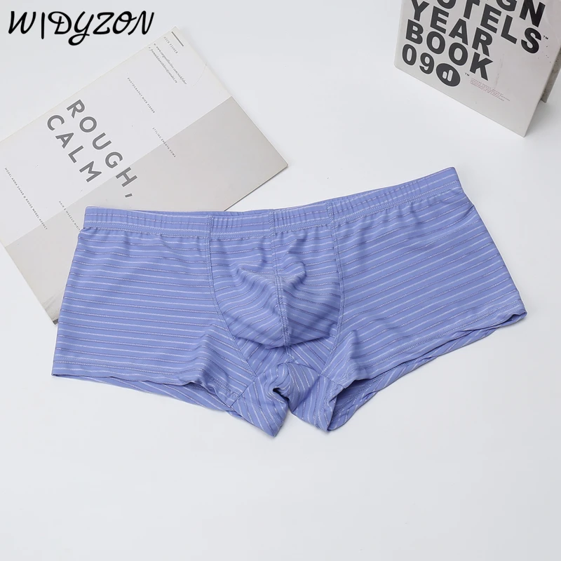 Eis Seide Boxershorts Männer Boxer Unterwäsche Mann sexy feste Unterhose Hombre Trunk Shorts Beutel Männer Höschen Cuecas Calzoncillos Image