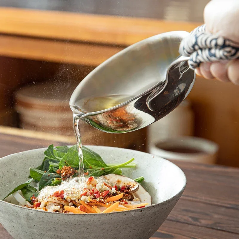 12 cm Edelstahl Öl Topf Mini Ei Bratpfanne Suppe Milch Kochen Topf Verbrühungen-Proof Küche Werkzeug Kochgeschirr zubehör Image