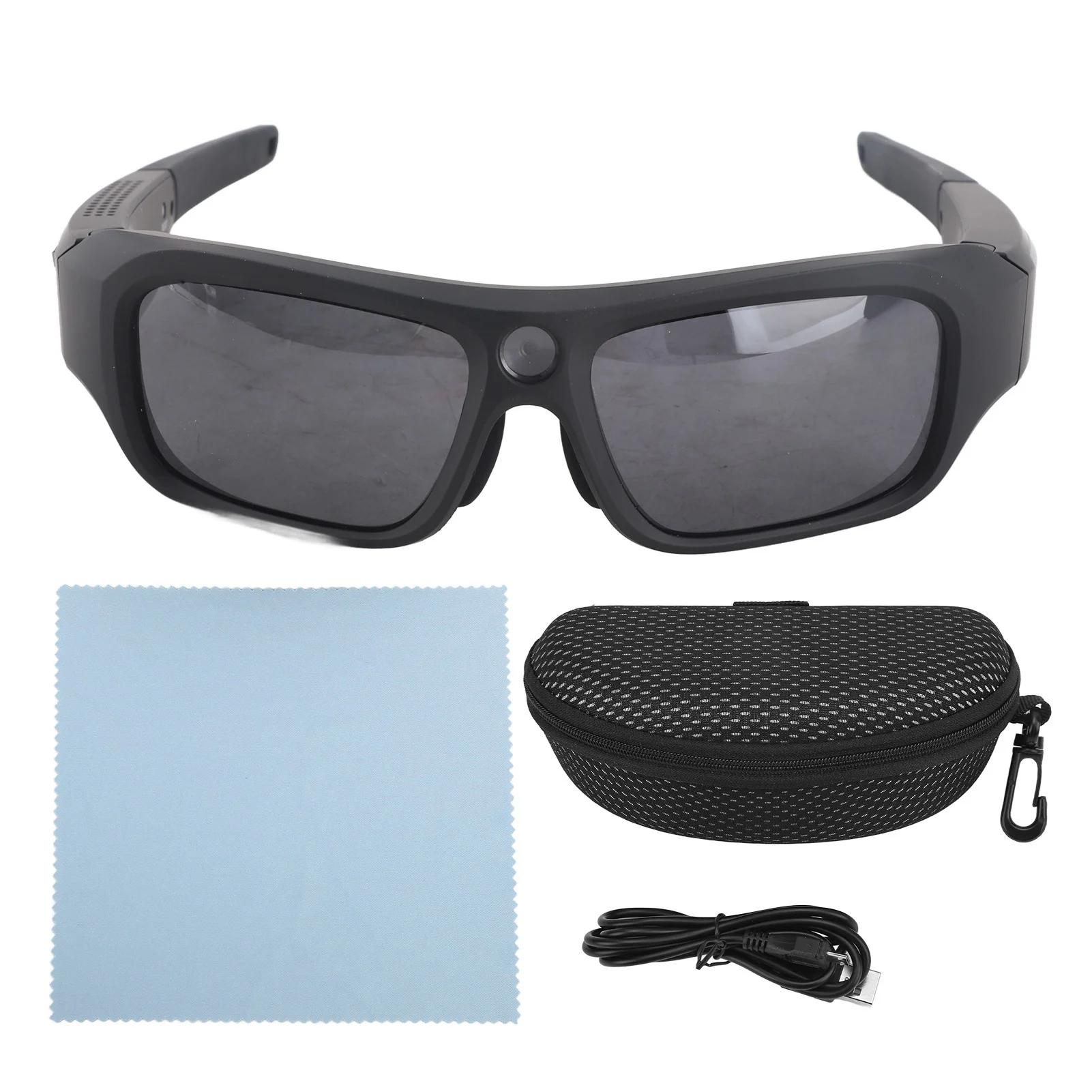 Sonnenbrille für Videokameras, intelligente Videoaufzeichnung, Sonnenbrille 90 ° Winkel 4K Full HD Mini-Kamerasbrille zum Fahren, Radfahren, Reiten Image