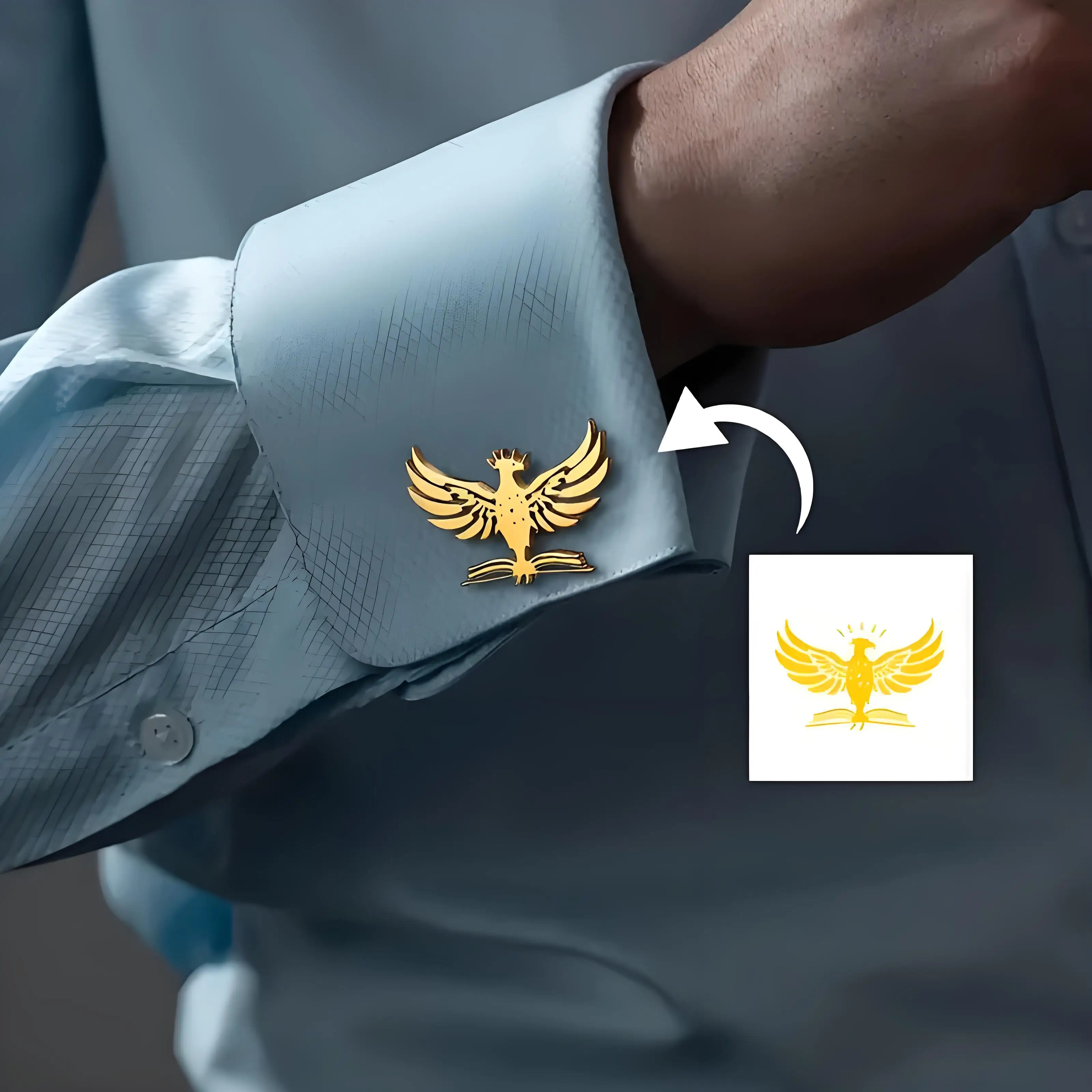 Maßgeschneiderte Manschettenknöpfe aus Edelstahl, künstlerisches Logo-Abzeichen, perfektes Geschenk für Geschäftsleute und Freunde Image