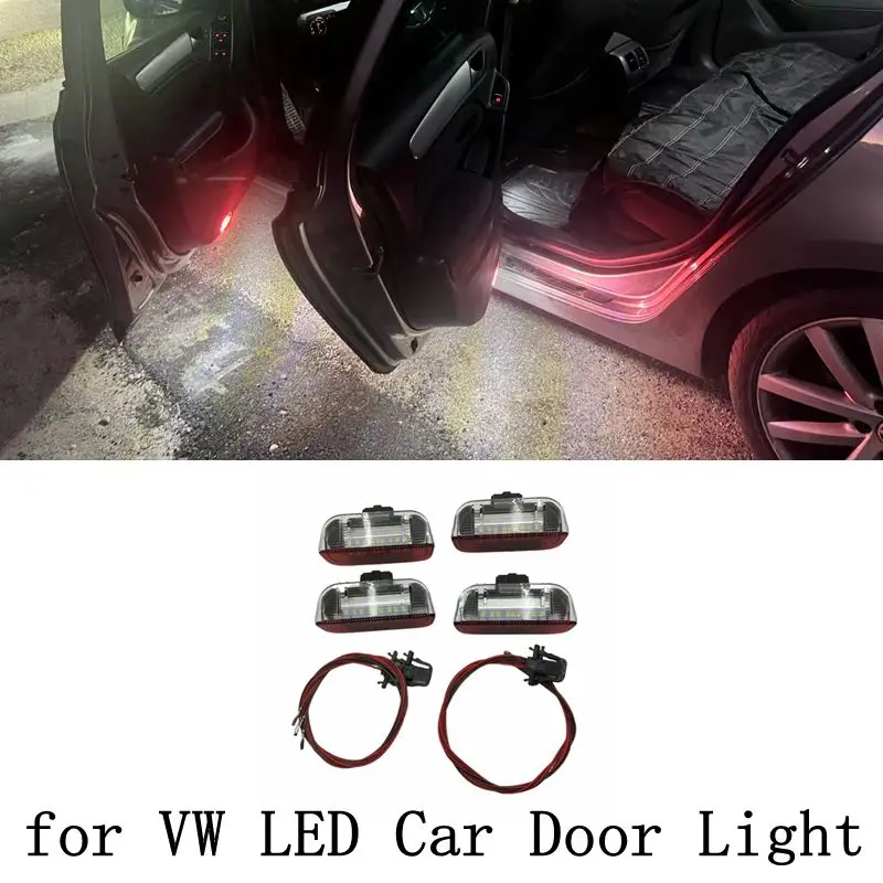 Für Golf 5 6 7 7,5 T-ROC CC Passat Jetta Tiguan Variante Phidnon Scirocco Touran Auto Signal Lampe 4Pcs 12V LED Auto Tür Licht Image