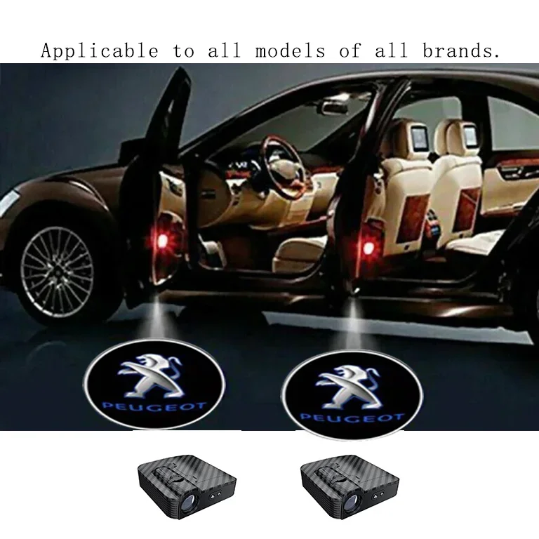 LED-Auto-Willkommenslicht mit Auto-Logo-Projektor, einfache Installation für Peugeot 208 E-208 2008 E-3008 308 3008 508 208-GT 504 LKW Image