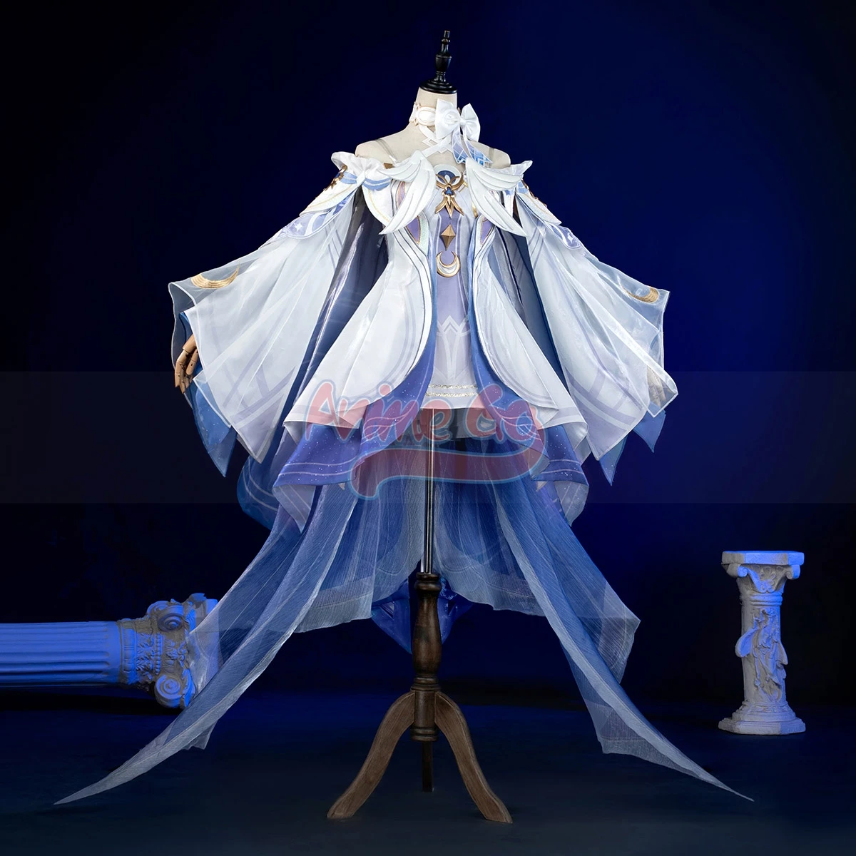Anime&Go Damselette Columbina Hyposelenia Cosplay Genshin Impact Kostüm Damenkleid Verbessertes Outfit für Halloween Weihnachten Image