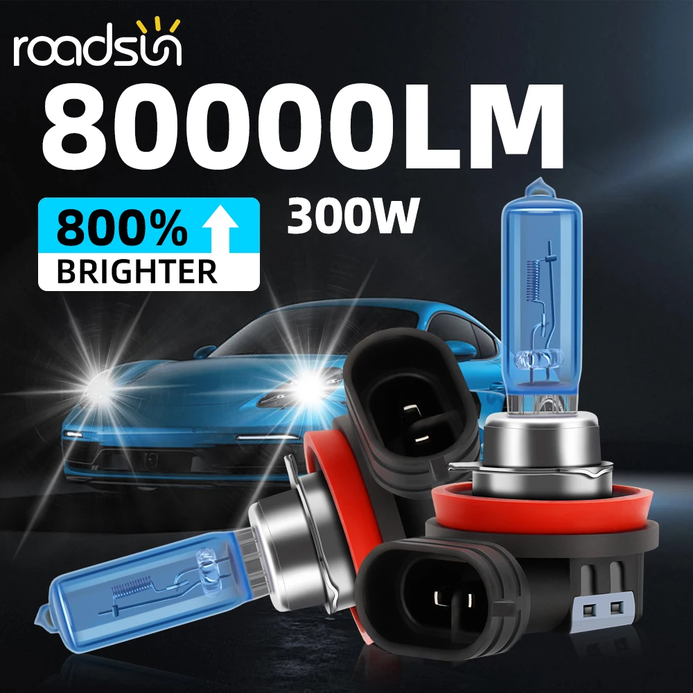 2 Stücke Xenon Lampen 80000LM Super Helle Halogen Auto Scheinwerfer 6000 Karat Super Weiß 12 V H1 H4 H7 H11 H13 9005 9006 9012 Auto Scheinwerfer Image