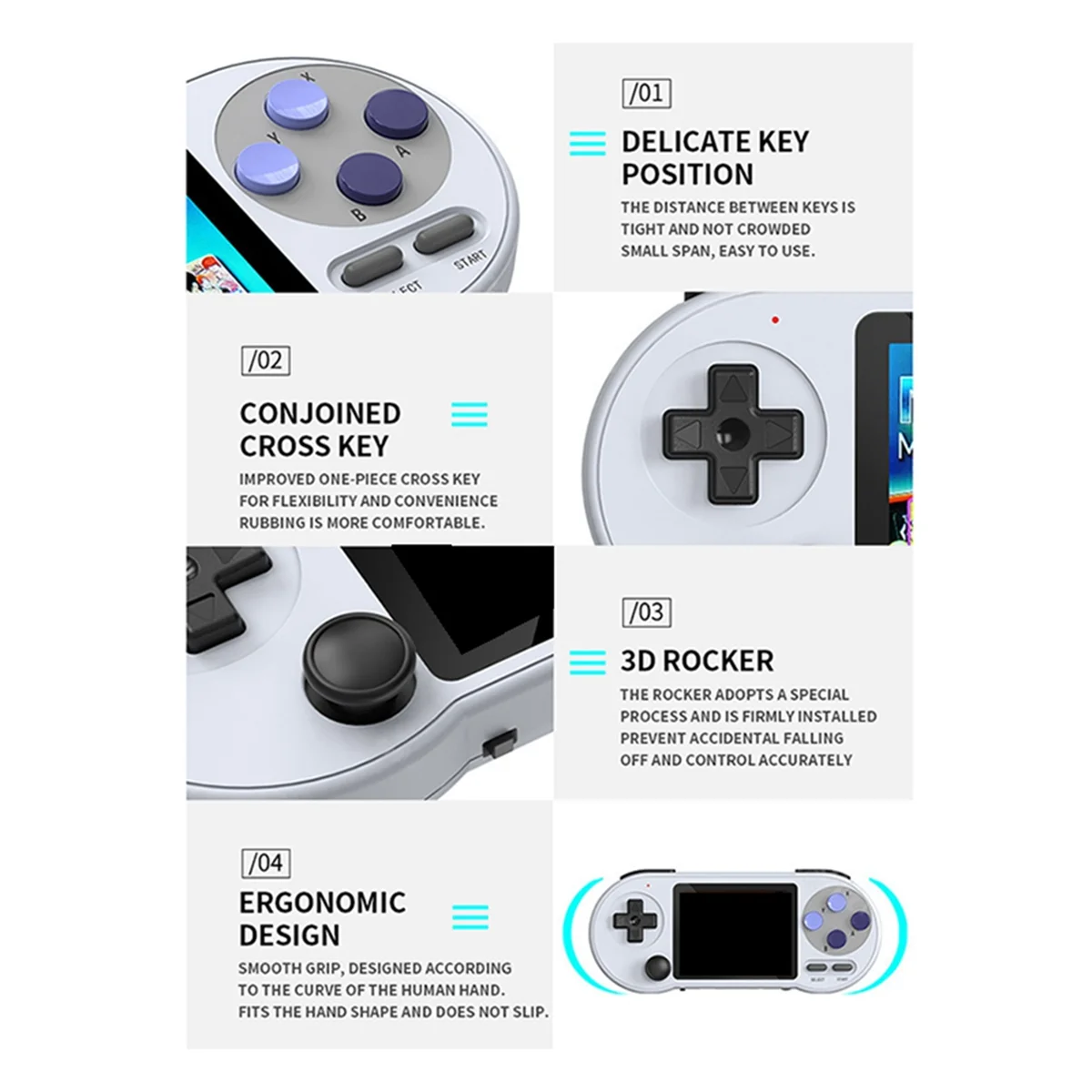 2025 Neu – SF2000 3-Zoll-IPS-Bildschirm, tragbare Handheld-Spielekonsole, Retro-Videospiel-Player, integrierte 8000+ Spielekonsole, AV-Ausgang