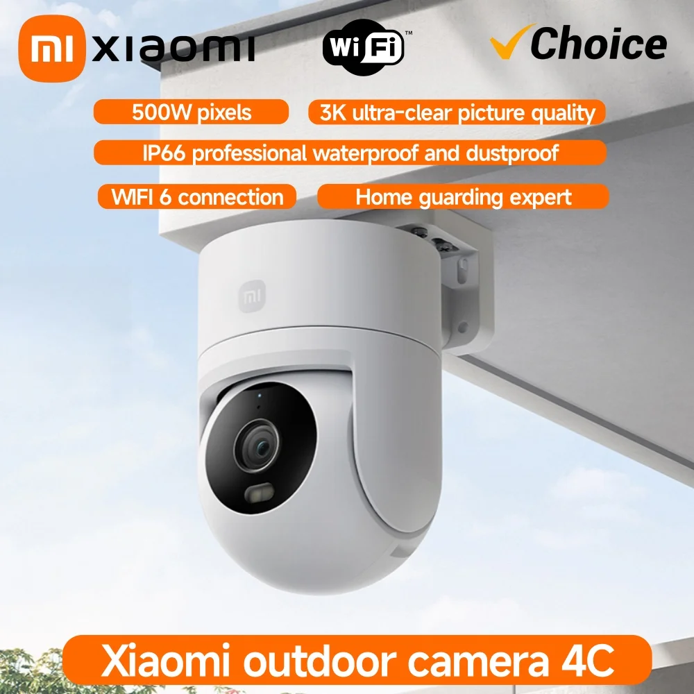 Xiaomi Außenkamera 4C Intelligente Vollfarb-Nachtsicht 5 MP 3K HD Menschenverfolgung Akustischer visueller Alarm WiFi 6 Zwei-Wege-Sprachanruf Image