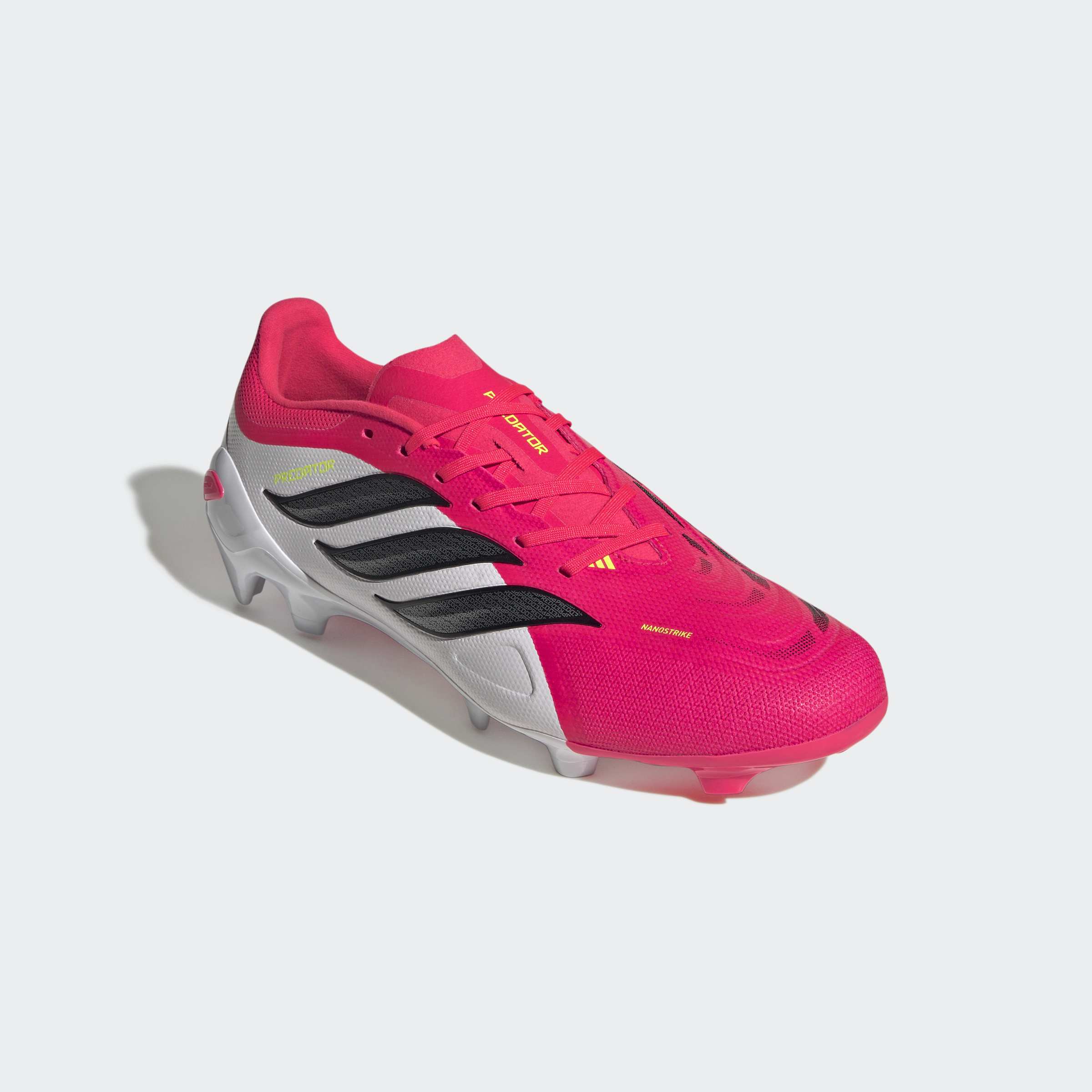 Fußballschuh ADIDAS PERFORMANCE "PREDATOR LEAGUE, FESTE BÖDEN", Gr. 39, lucid rot, core schwarz, ftwr weiß, Synthetik, Textil, Schuhe Fußballschuh, Außensohle für feste Böden