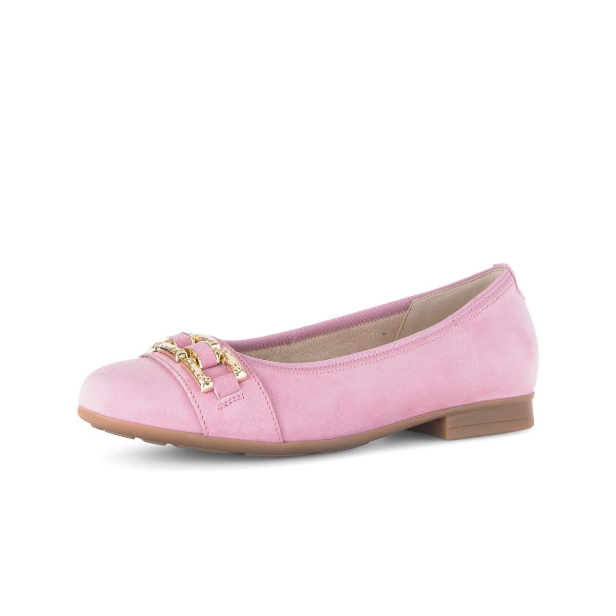 Ballerina GABOR "Eleganter Ballerina Rauleder", Damen, Gr. 41, rosa, Schuhe Ballerina