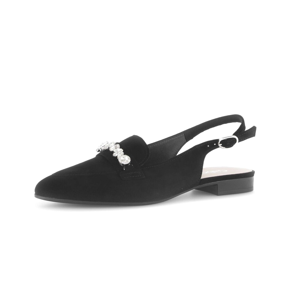 Slingpumps GABOR "Slingpumps Rauleder", Damen, Gr. 36, schwarz, Schuhe Slingpumps