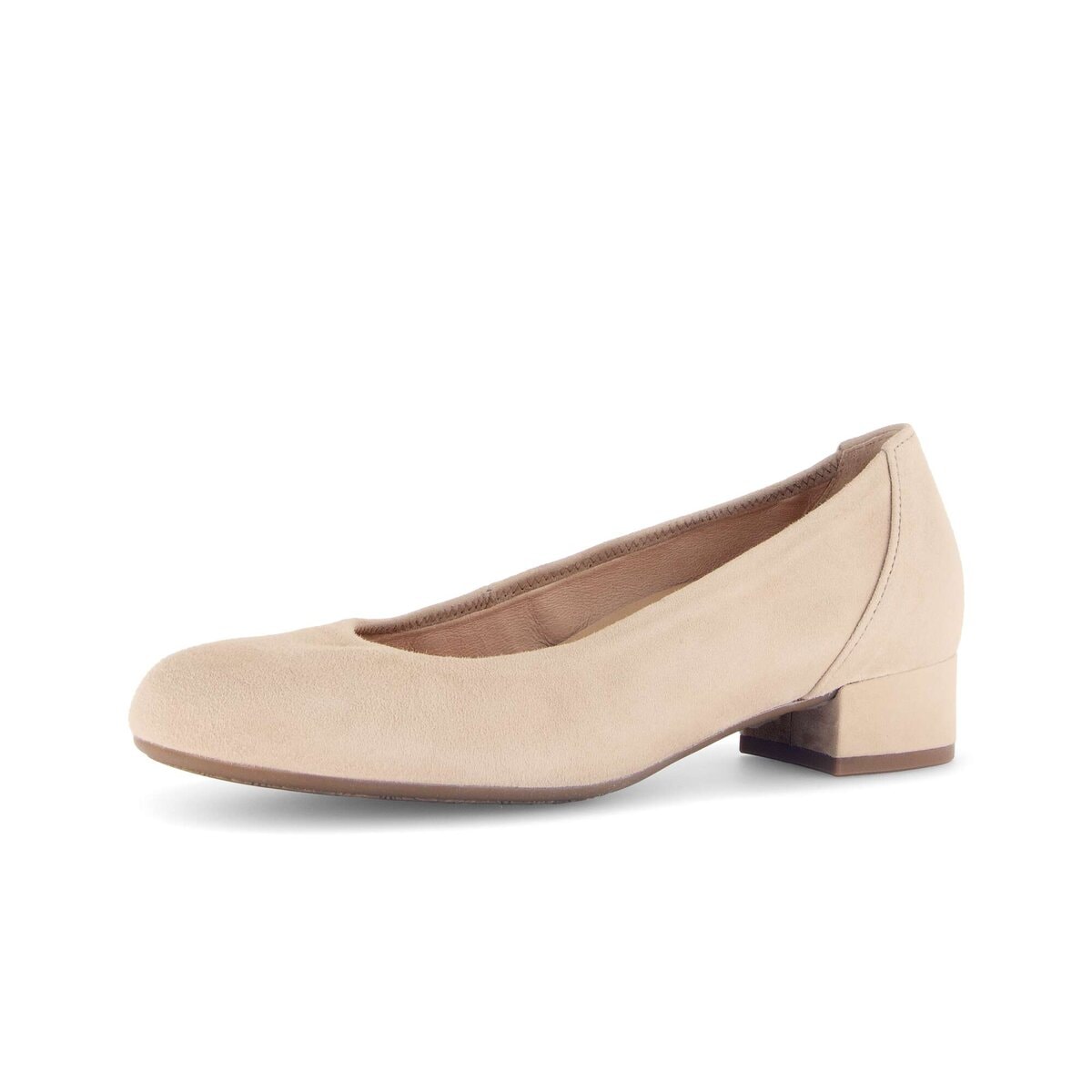 Pumps GABOR "Eleganter Pumps Rauleder", Damen, Gr. 37,5, beige, Schuhe Pumps