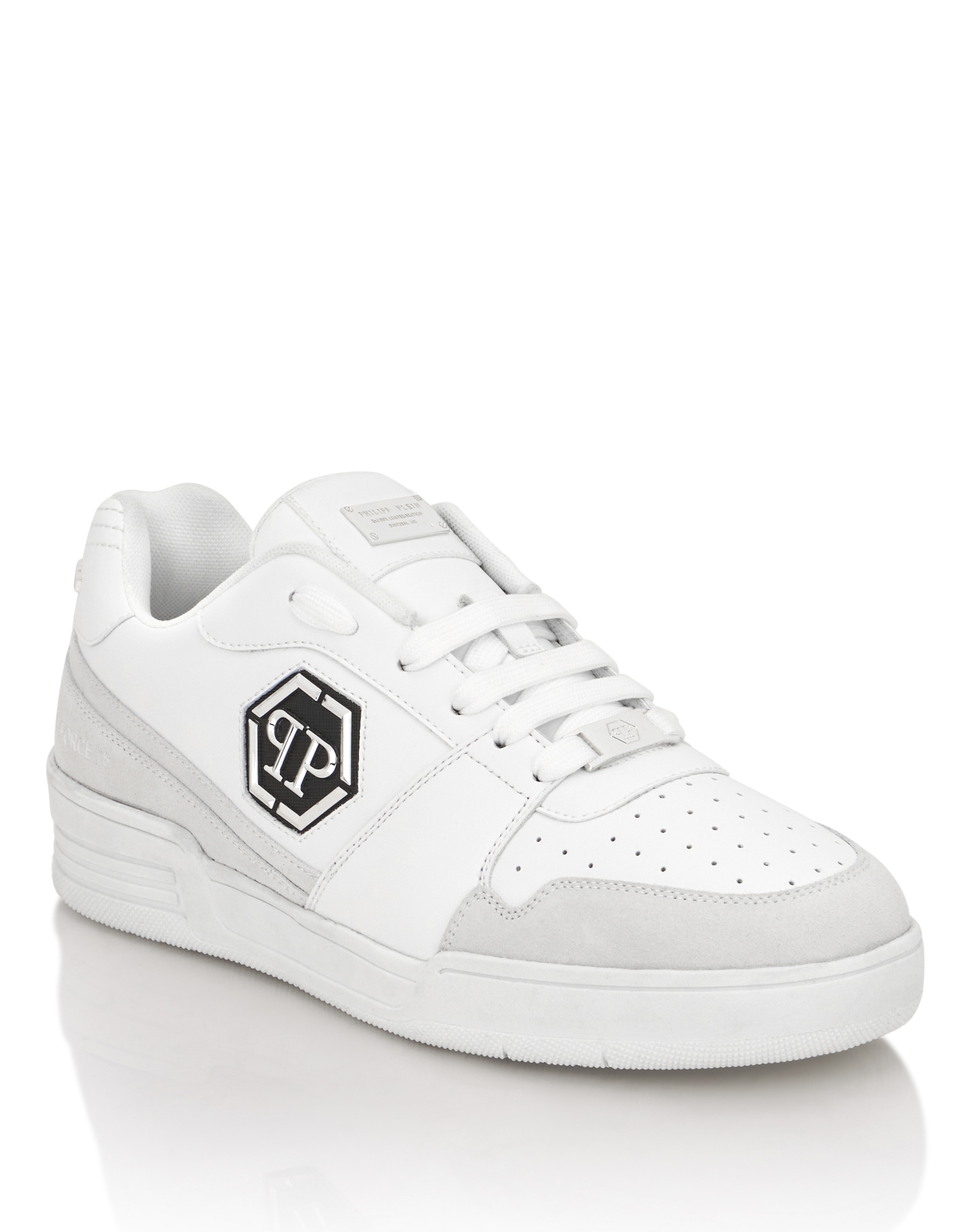 Sneaker PHILIPP PLEIN "P-Force 78", Damen, Gr. 41, Normalschaft, 01, weiß, Schuhe Sneaker