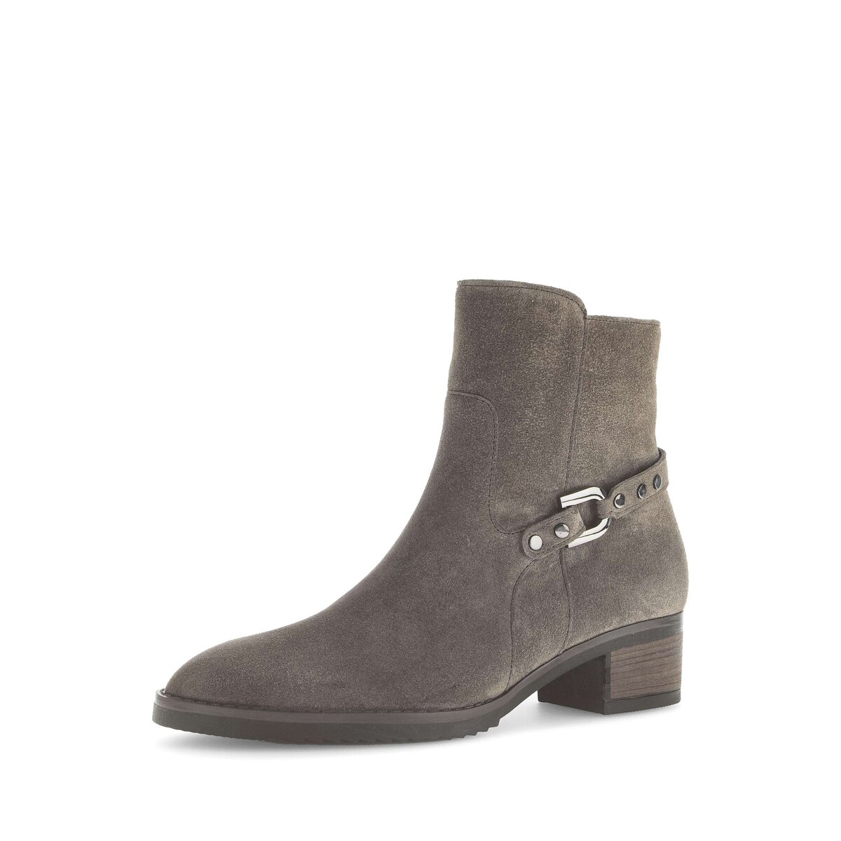 Stiefelette GABOR "Elegante Stiefelette Rauleder", Damen, Gr. 38, braun, Schuhe Stiefelette