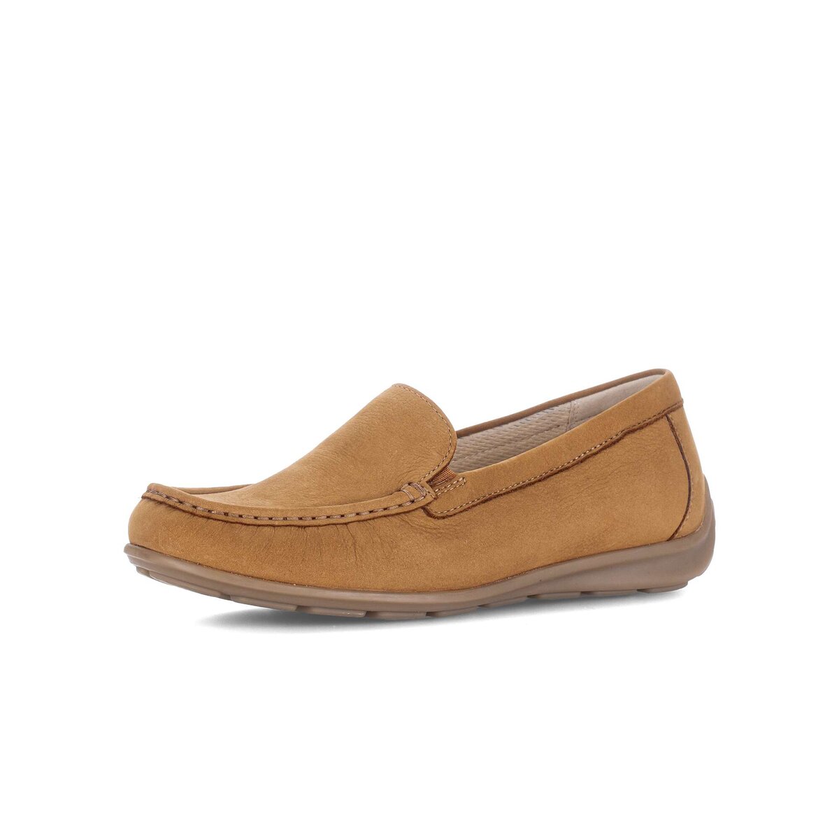 Mokassin GABOR "Mokassin Rauleder", Damen, Gr. 38,5, braun, Schuhe Mokassin