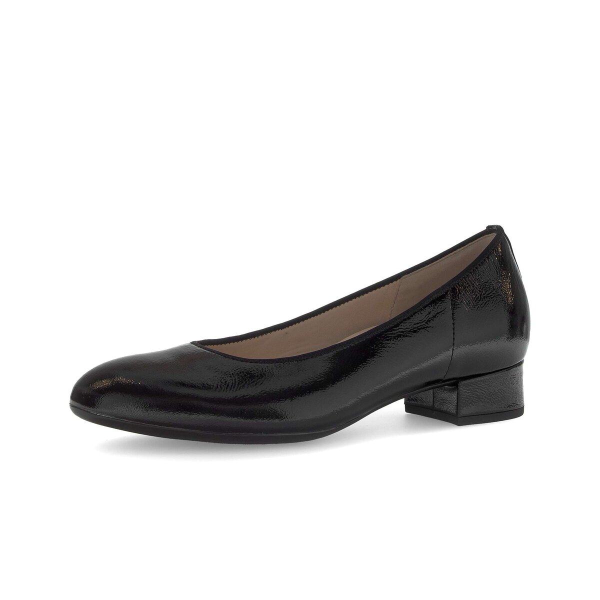 Pumps GABOR "Eleganter Pumps Lackleder", Damen, Gr. 38, schwarz, Schuhe Pumps