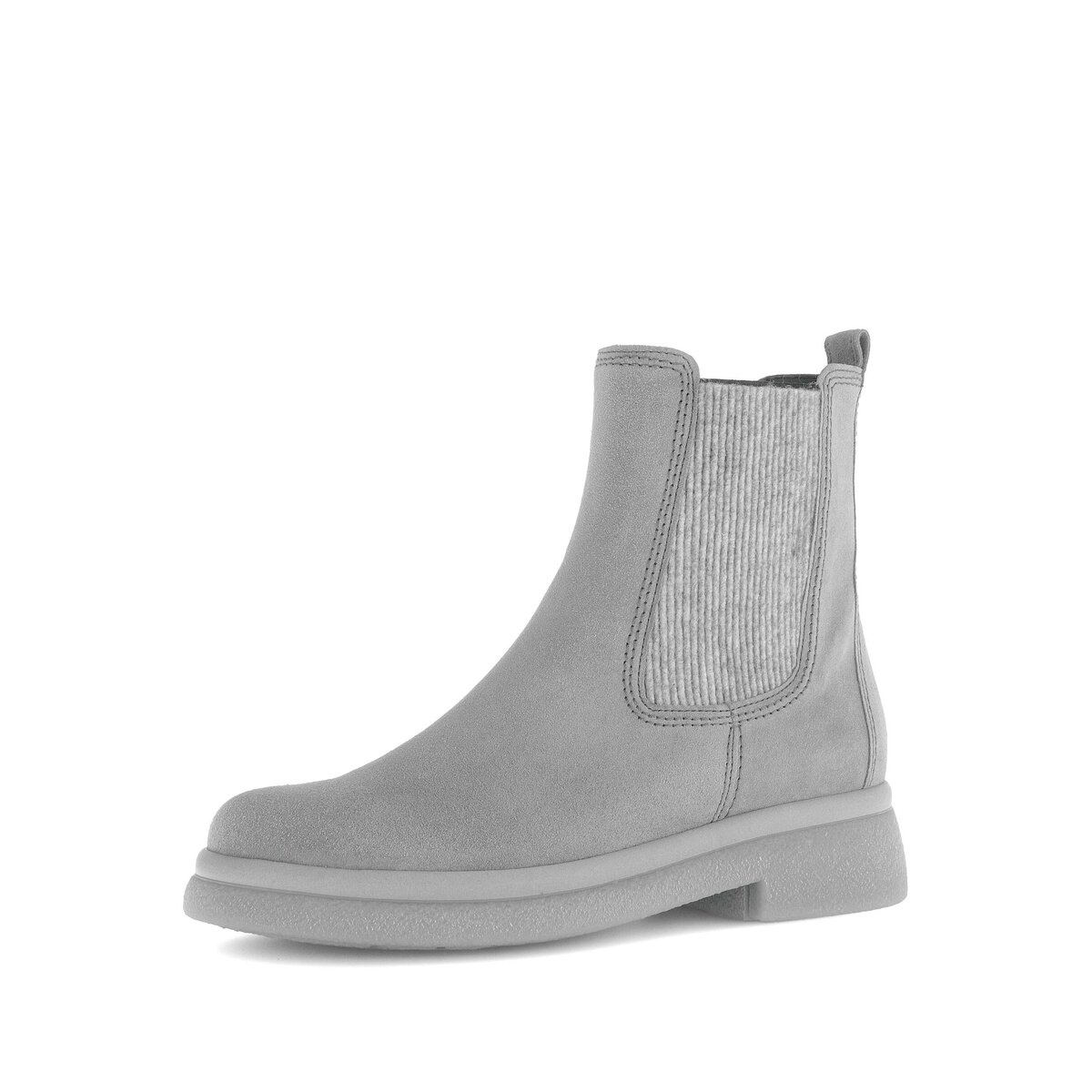 Chelseaboots GABOR "Chelsea Boot Rauleder", Damen, Gr. 42, grau, Schuhe Chelseaboots