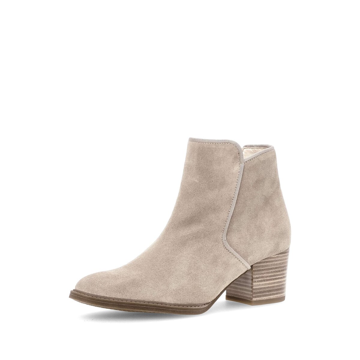 Stiefelette GABOR "Elegante Stiefelette Rauleder", Damen, Gr. 42,5, beige, Schuhe Stiefelette