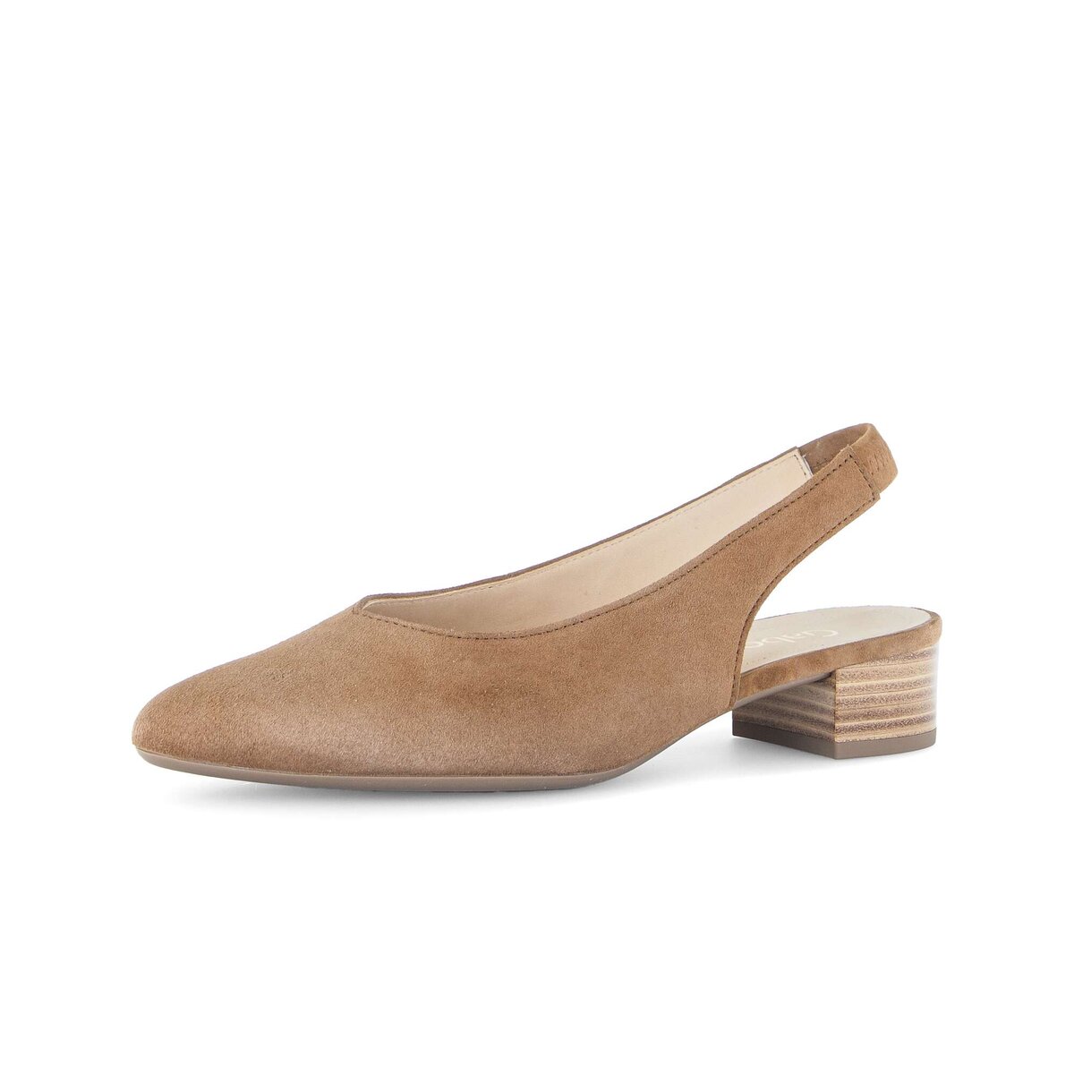 Slingpumps GABOR "Slingpumps Rauleder", Damen, Gr. 35,5, braun, Schuhe Slingpumps