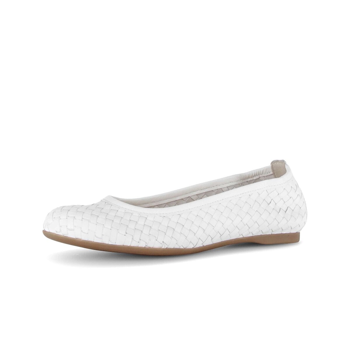 Ballerina GABOR "Eleganter Ballerina", Damen, Gr. 42, creme, Schuhe Ballerina