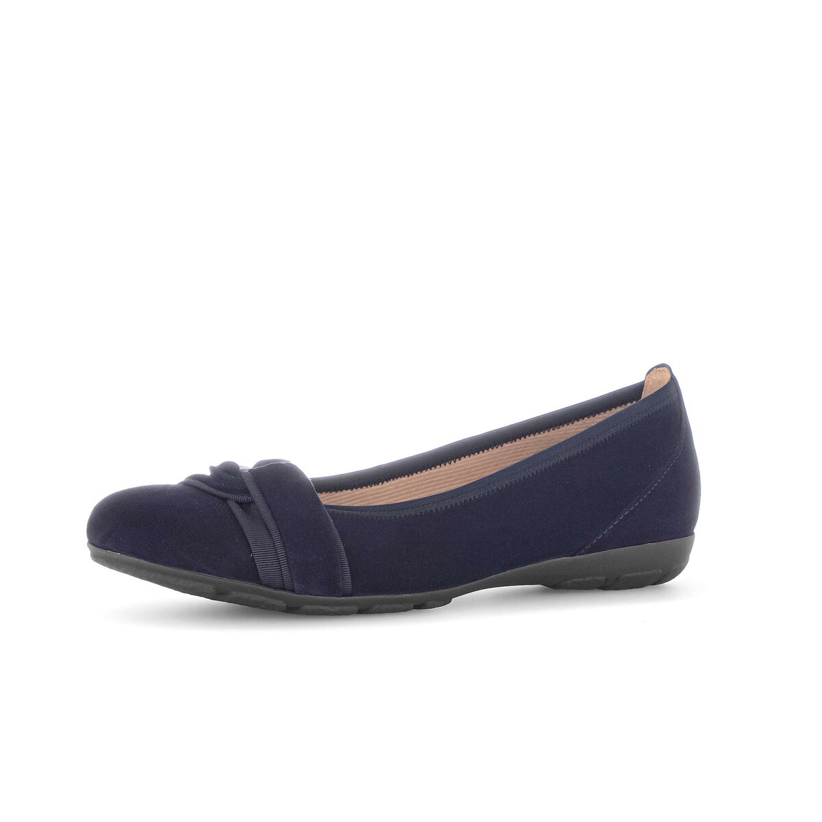 Ballerina GABOR "Sportliche Ballerina Rauleder", Damen, Gr. 41, blau, Schuhe Ballerina