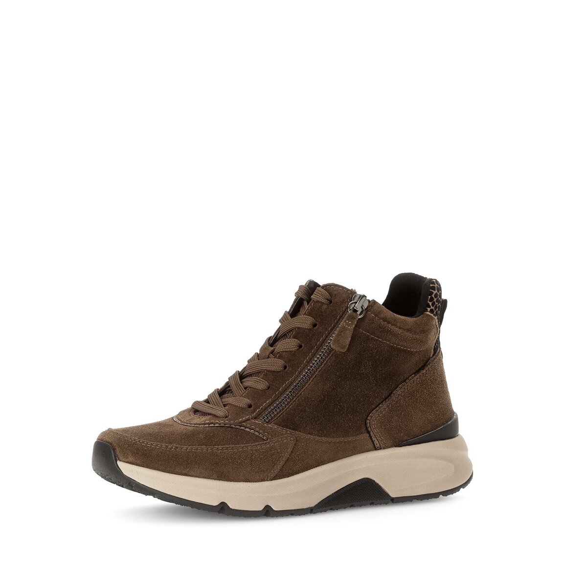 Stiefelette GABOR "Sportliche Stiefelette Rauleder", Damen, Gr. 35,5, braun, Schuhe Stiefelette