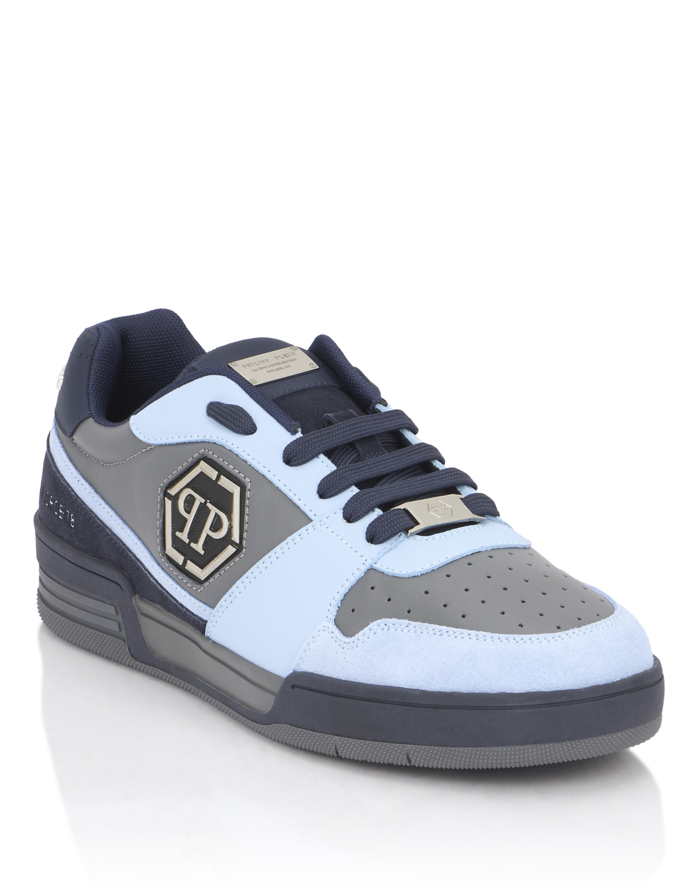 Sneaker PHILIPP PLEIN "P-Force 78", Damen, Gr. 46, Normalschaft, 1407, dunkelblau, lightblau, Schuhe Sneaker