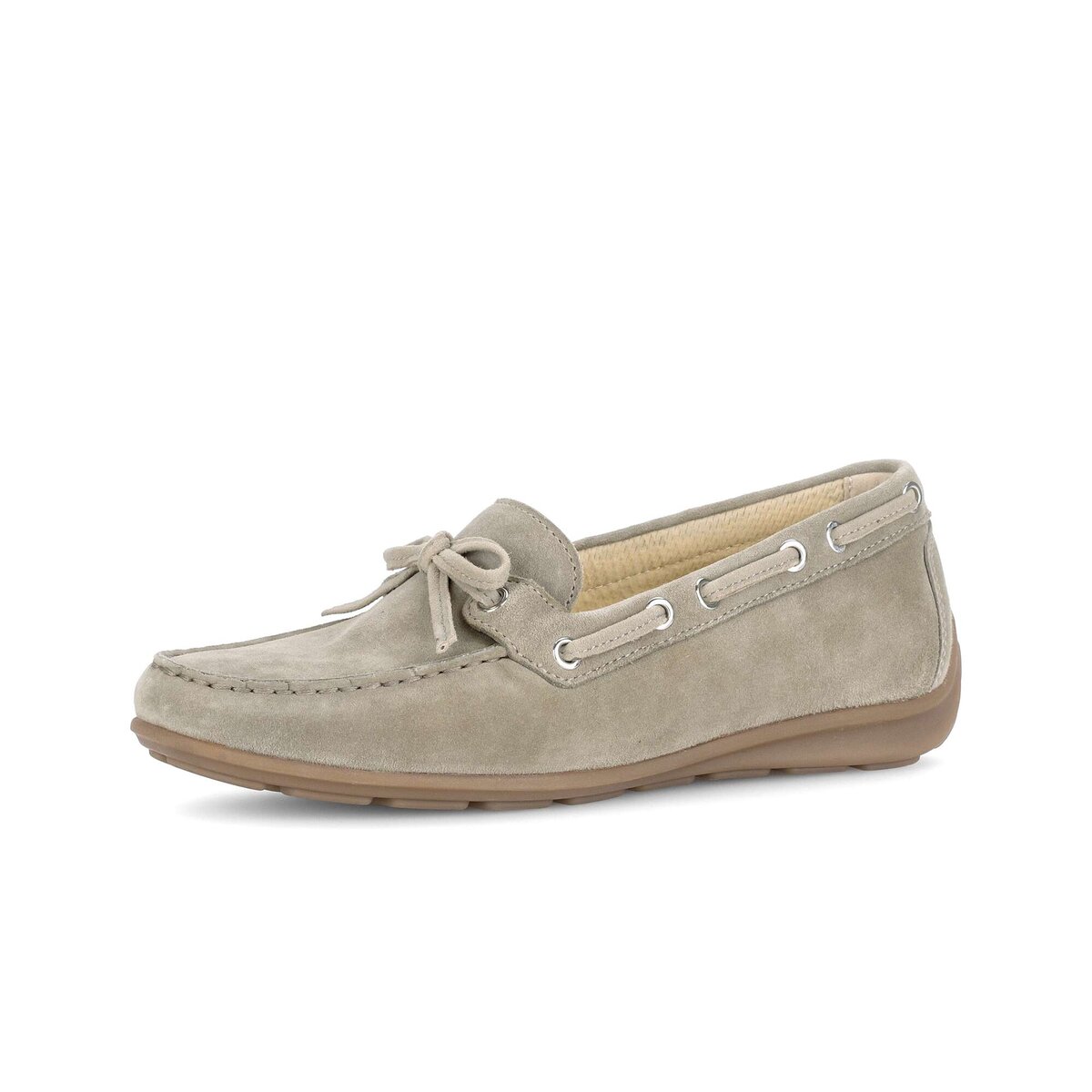 Mokassin GABOR "Mokassin Rauleder", Damen, Gr. 43, grün, Schuhe Mokassin