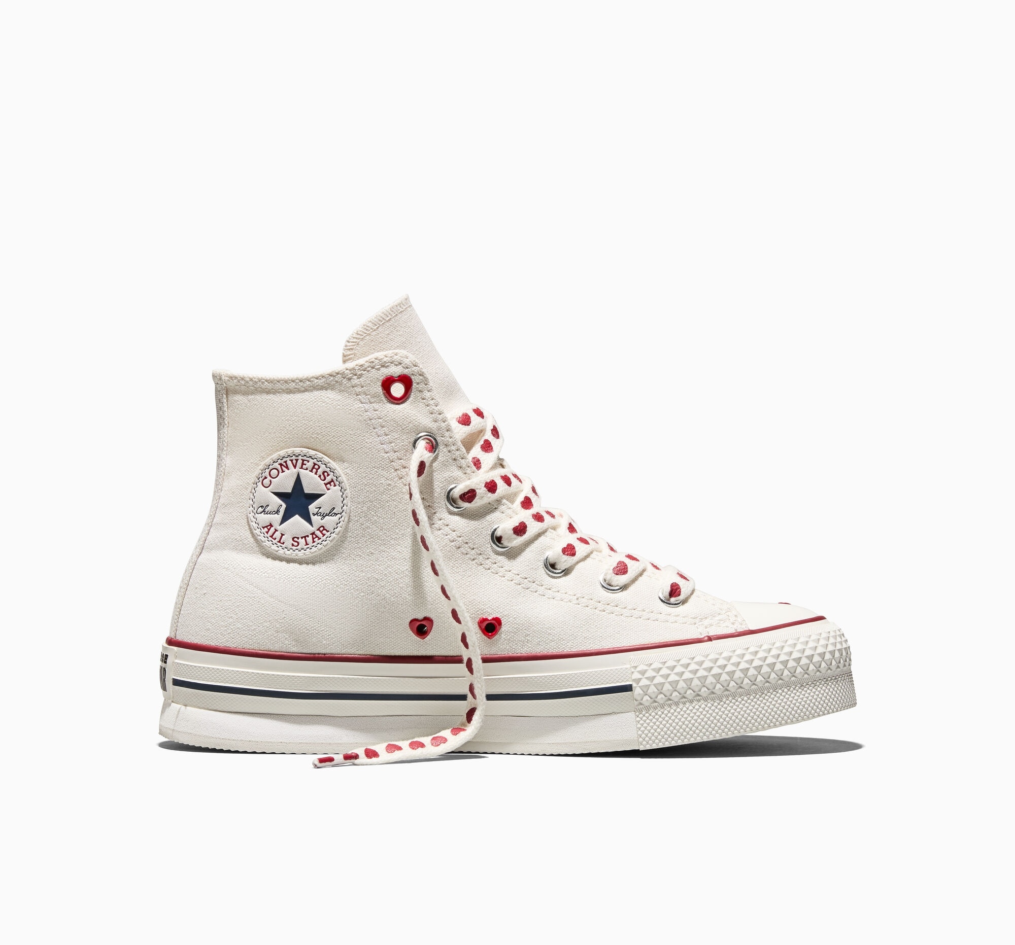 Sneaker CONVERSE "CHUCK TAYLOR ALL STAR EVA LIFT", Damen, Gr. 37,5, vintage weiß, vintage weiß, days ahead, Textil, Schuhe Sneaker