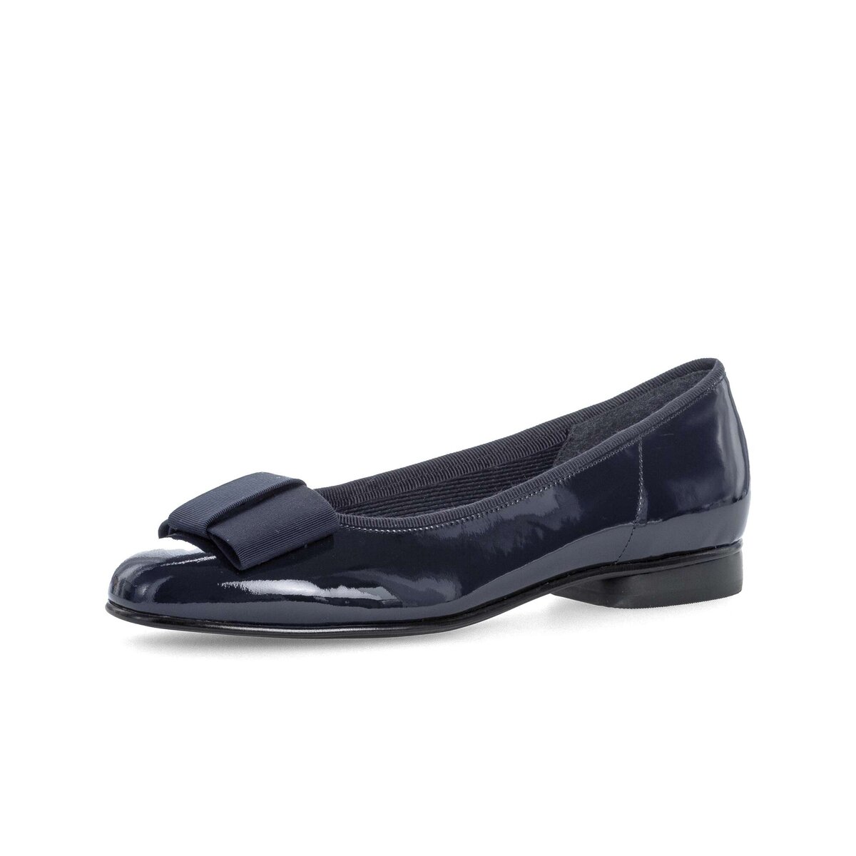 Ballerina GABOR "Eleganter Ballerina Lackleder", Damen, Gr. 38,5, blau, Schuhe Ballerina