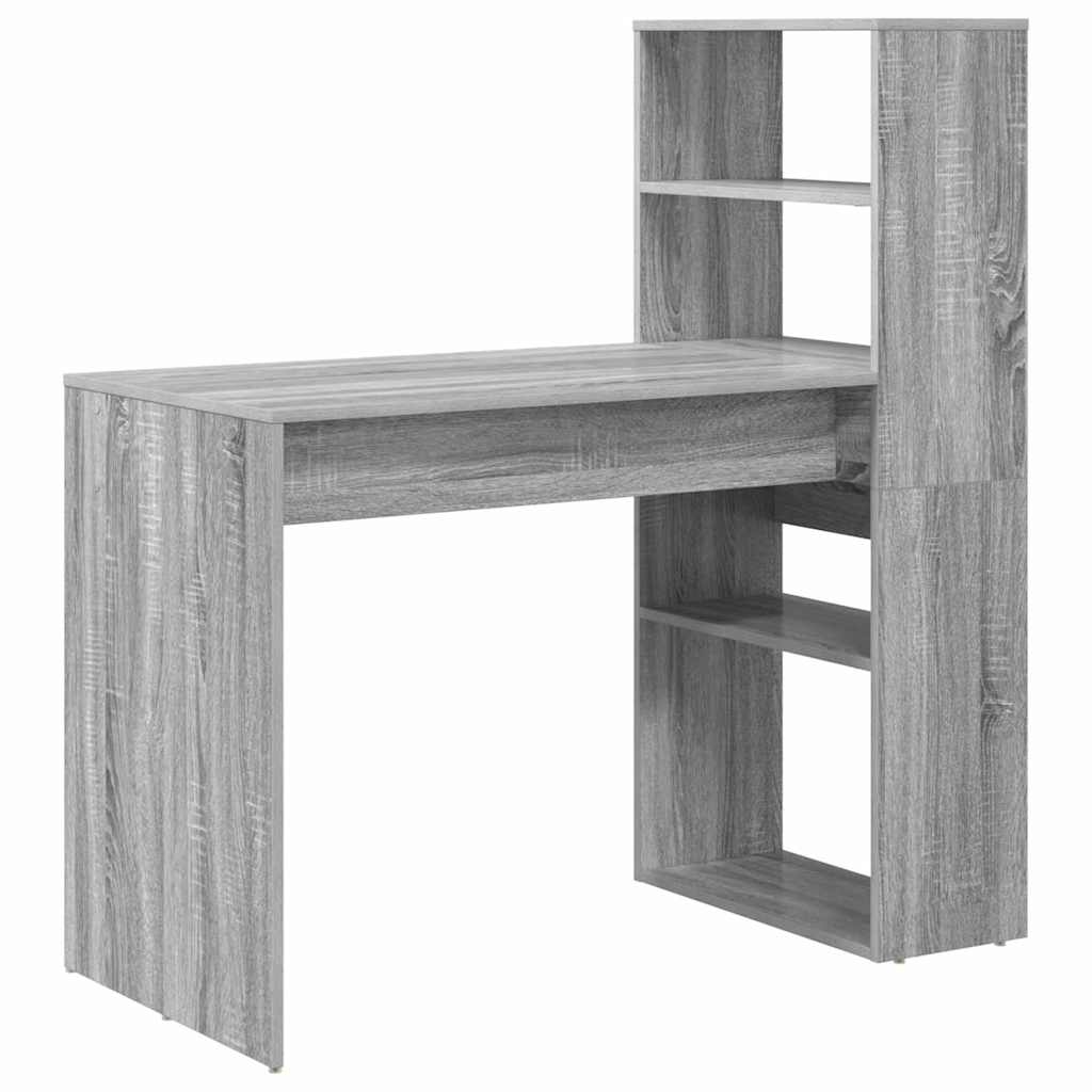 vidaXL Schreibtisch Graues Sonoma 113 x 54 x 120 cm Holzwerkstoff Image