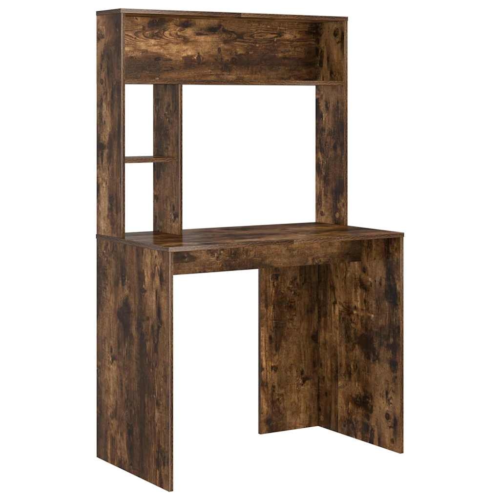 vidaXL Schreibtisch Geräucherte Eiche 91 x 50 x 149 cm Holzwerkstoff Image