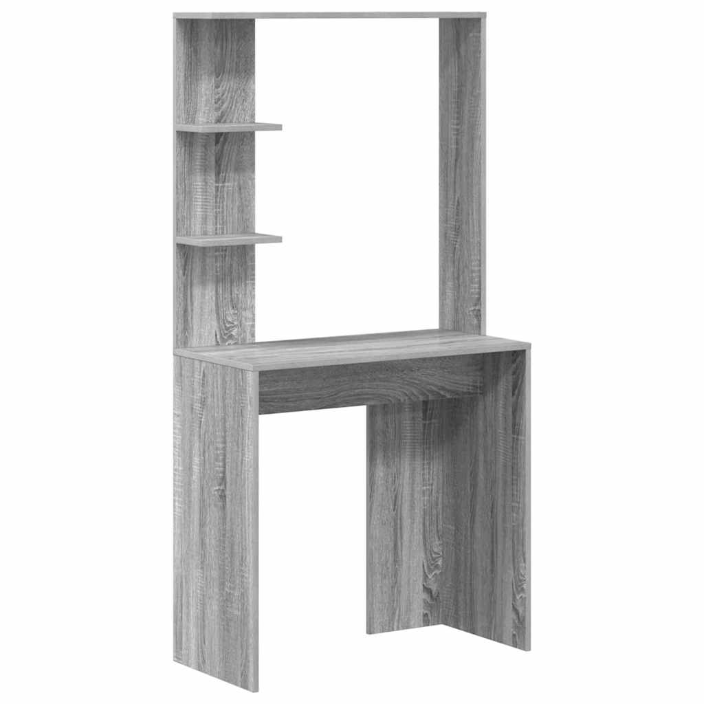 vidaXL Schreibtisch Graues Sonoma 78,5 x 37 x 154,5 cm Holzwerkstoff Image