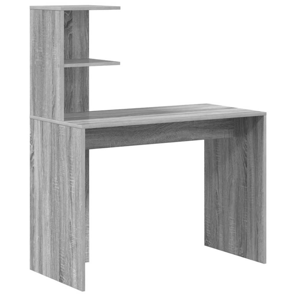 vidaXL Schreibtisch Graues Sonoma 102 x 50 x 124 cm Holzwerkstoff Image