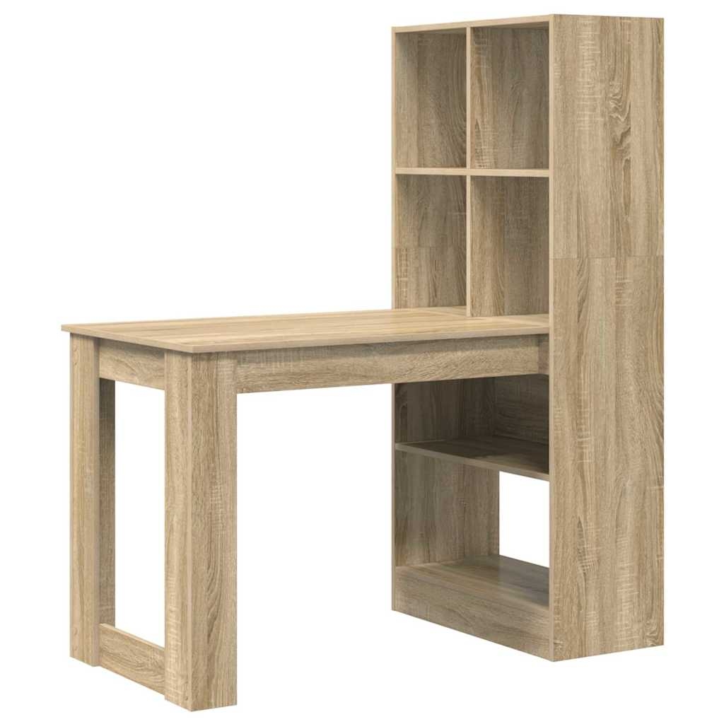 vidaXL Schreibtisch Sonoma-Eiche 122 x 67 x 145 cm Holzwerkstoff Image