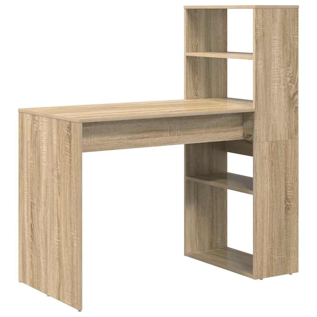 vidaXL Schreibtisch Sonoma-Eiche 113 x 54 x 120 cm Holzwerkstoff Image