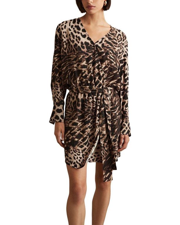 Zamera Dress - Brown - Reiss Dresses