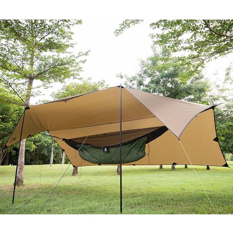 OneTigris Sun Shelter 210T Polyester 3x4m Kompakt Vielseitig Langlebig Rucksackplane Garten Strand Zelt Markise Wasserdicht Image