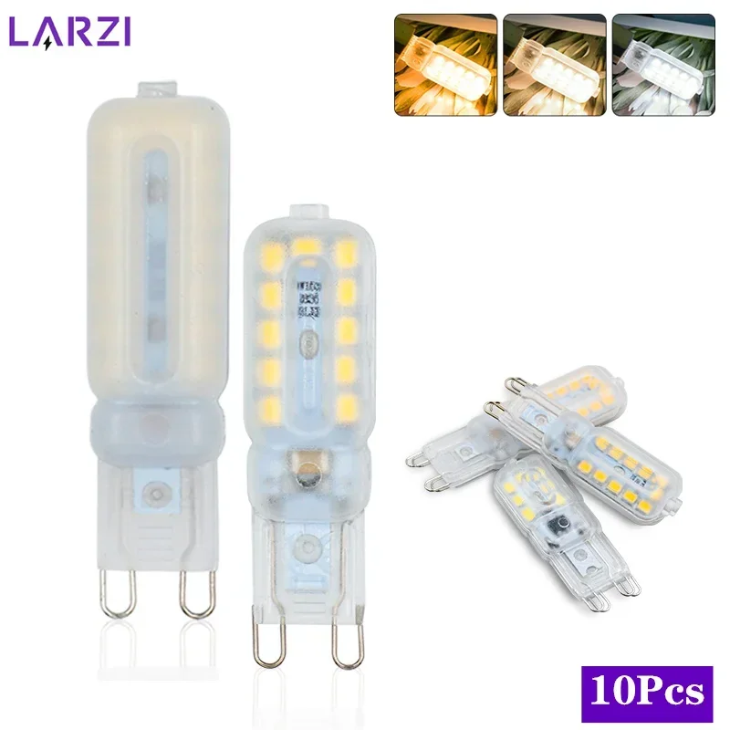 10 teile/los G9 LED Glühbirne 220 V 3 W 5 W 7 W Kalt/Warm/Naturweiß scheinwerfer für Kristall Kronleuchter Ersetzen Halogen Lampe Beleuchtung