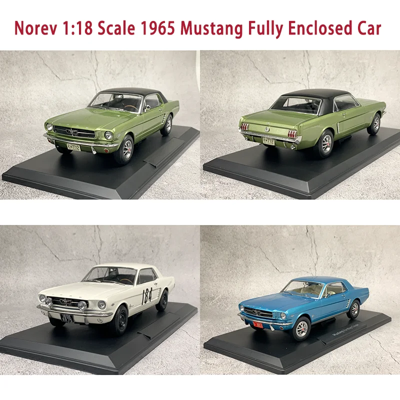 Norev Diecast 1:18 Maßstab 1965 Mustang, vollständig geschlossenes Auto, Legierungsautomodell, Hobby-Sammlung, Dekoration, Geschenk, Spielzeug, statische Anzeige
