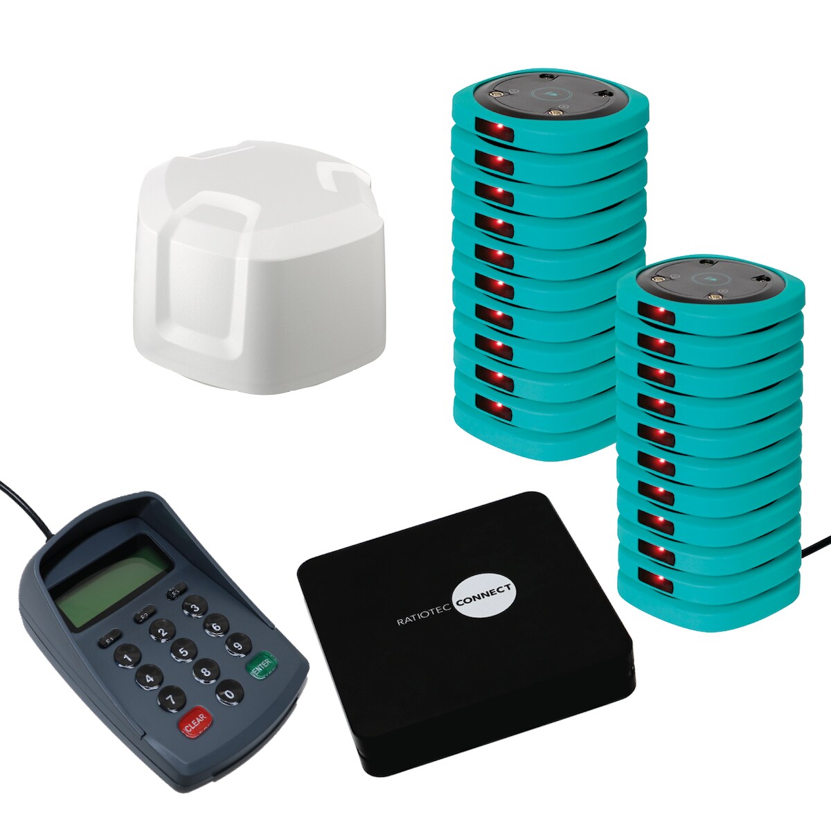 ratiotec CONNECT Starter-Set Gastro 20 – professionelles Pager- & Rufsystem für zuverlässigen Gastronomie-Service Image