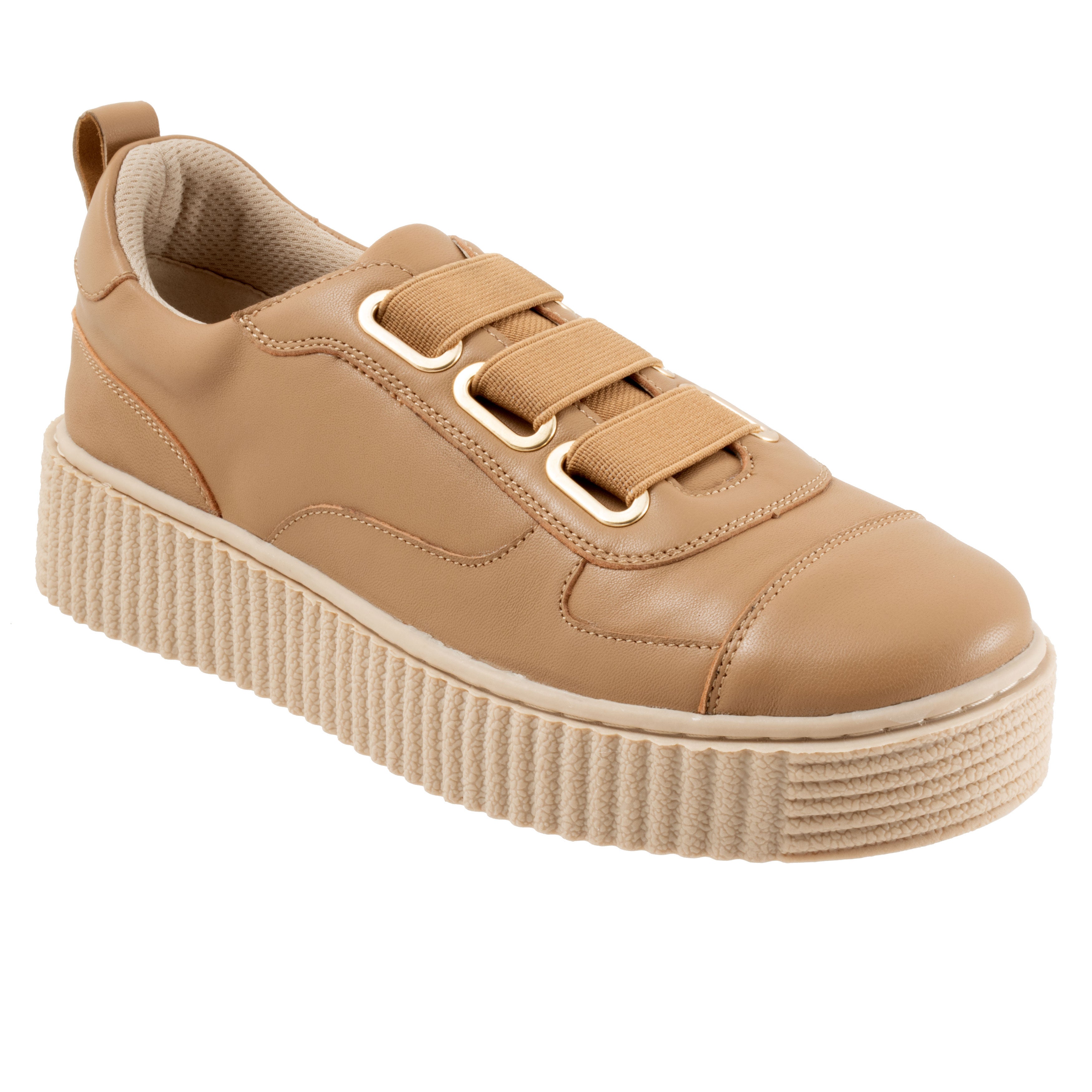 Women's Bliss Sneaker by Trotters in Beige (Size 12 M)