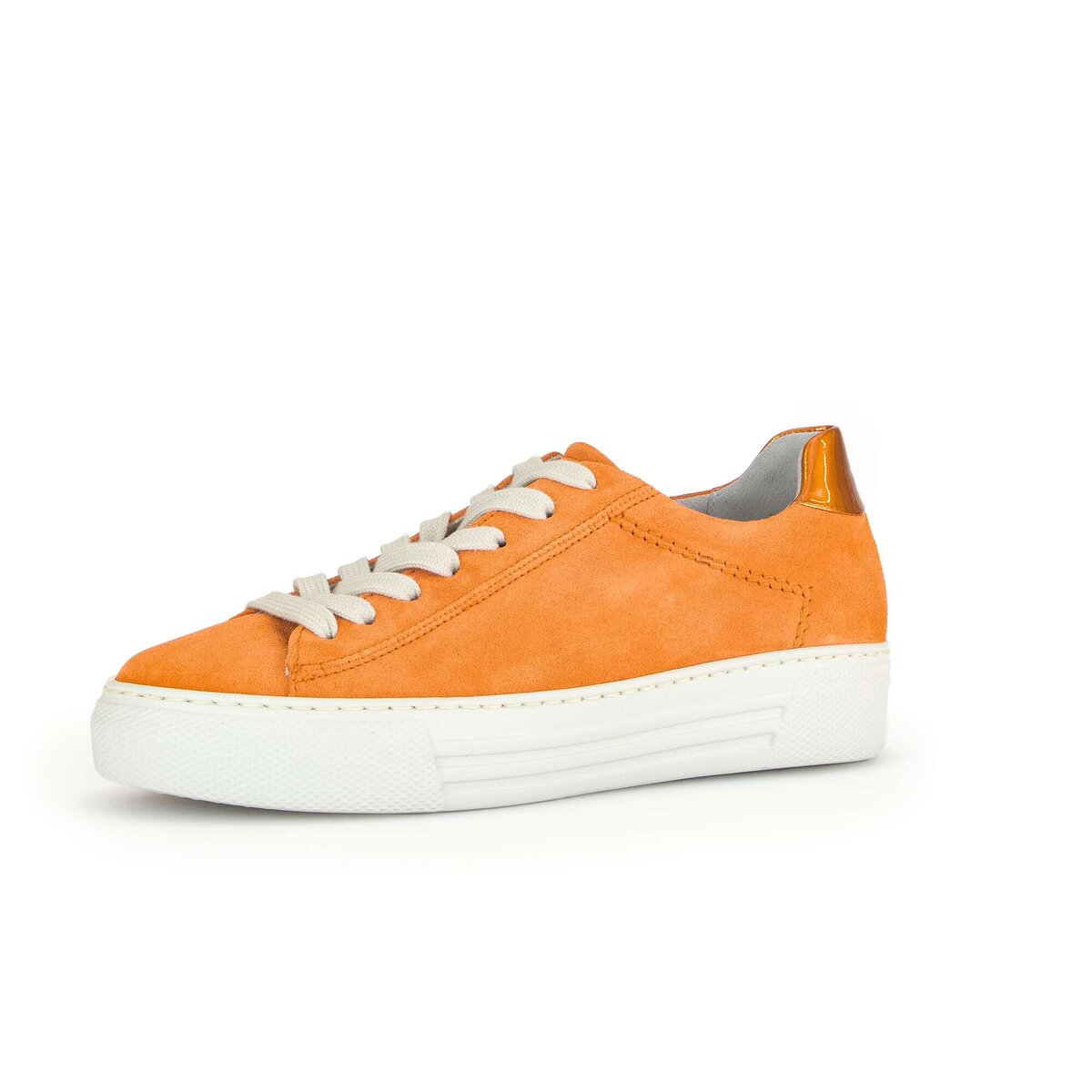 Sneaker GABOR "Sneaker low Rauleder", Damen, Gr. 39, orange, Schuhe Sneaker