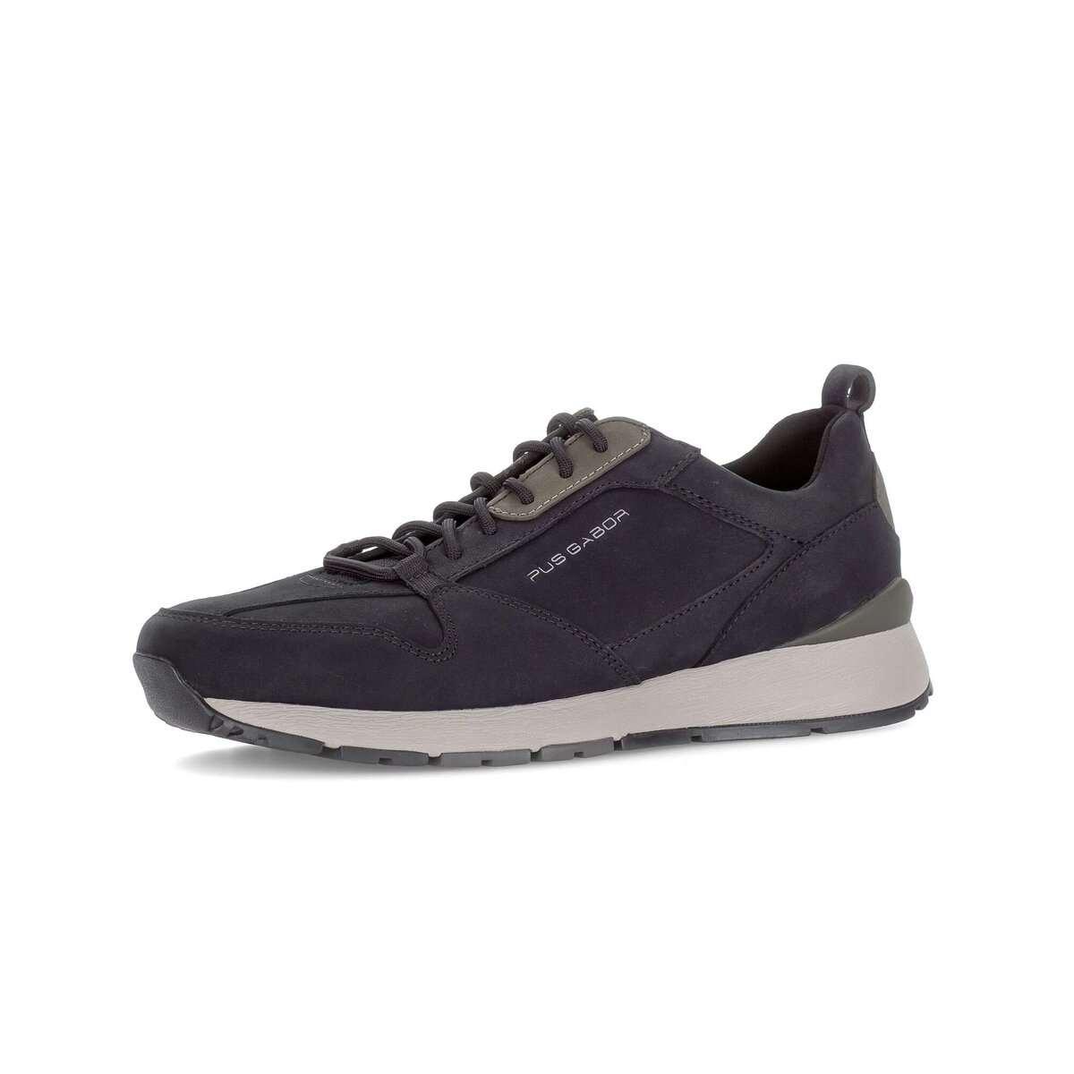 Sneaker GABOR "Gabor Sneaker low Rauleder", Herren, Gr. 49,5, schwarz, Schuhe Sneaker