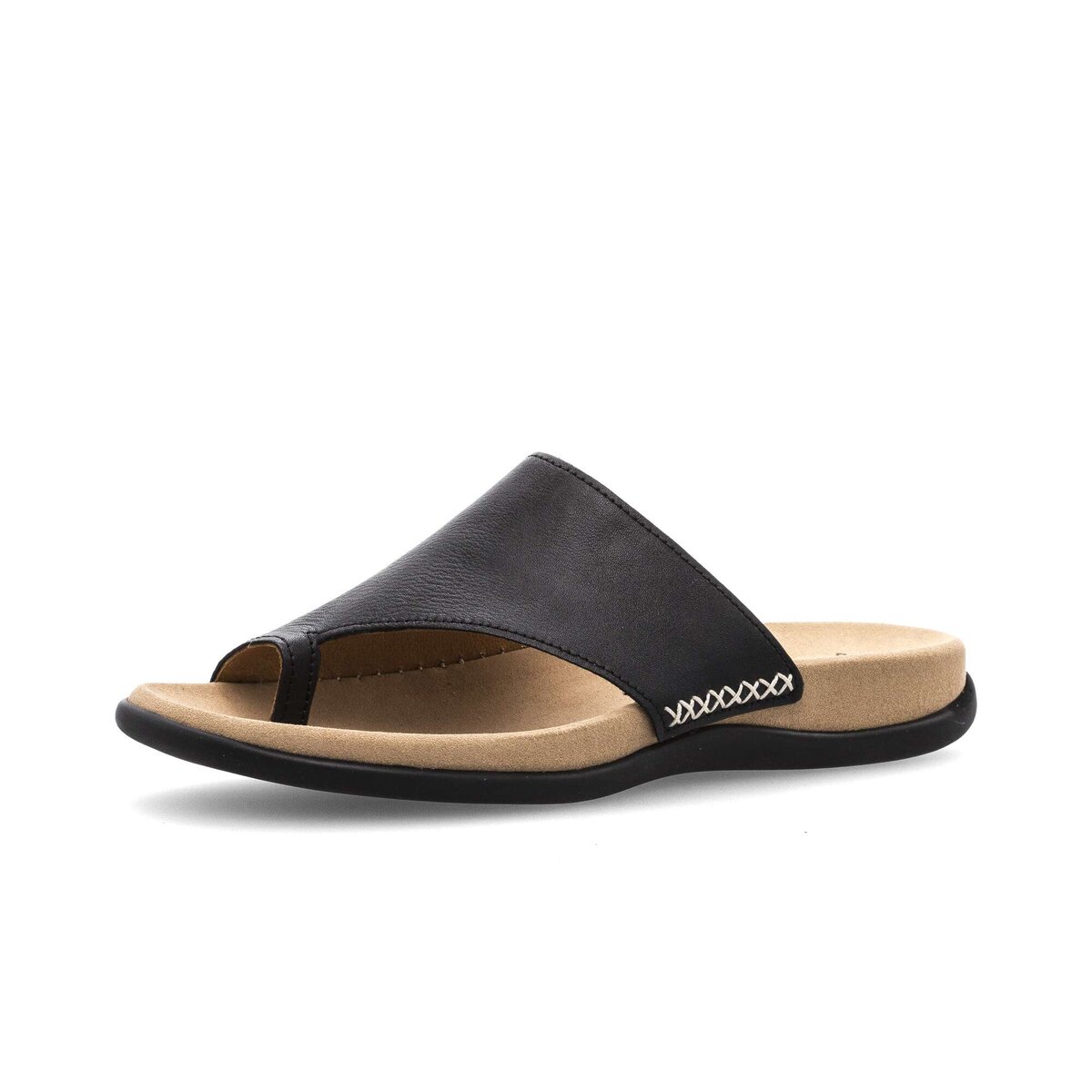 Zehentrenner GABOR "Zehentrenner", Damen, Gr. 37, schwarz, Schuhe Zehentrenner