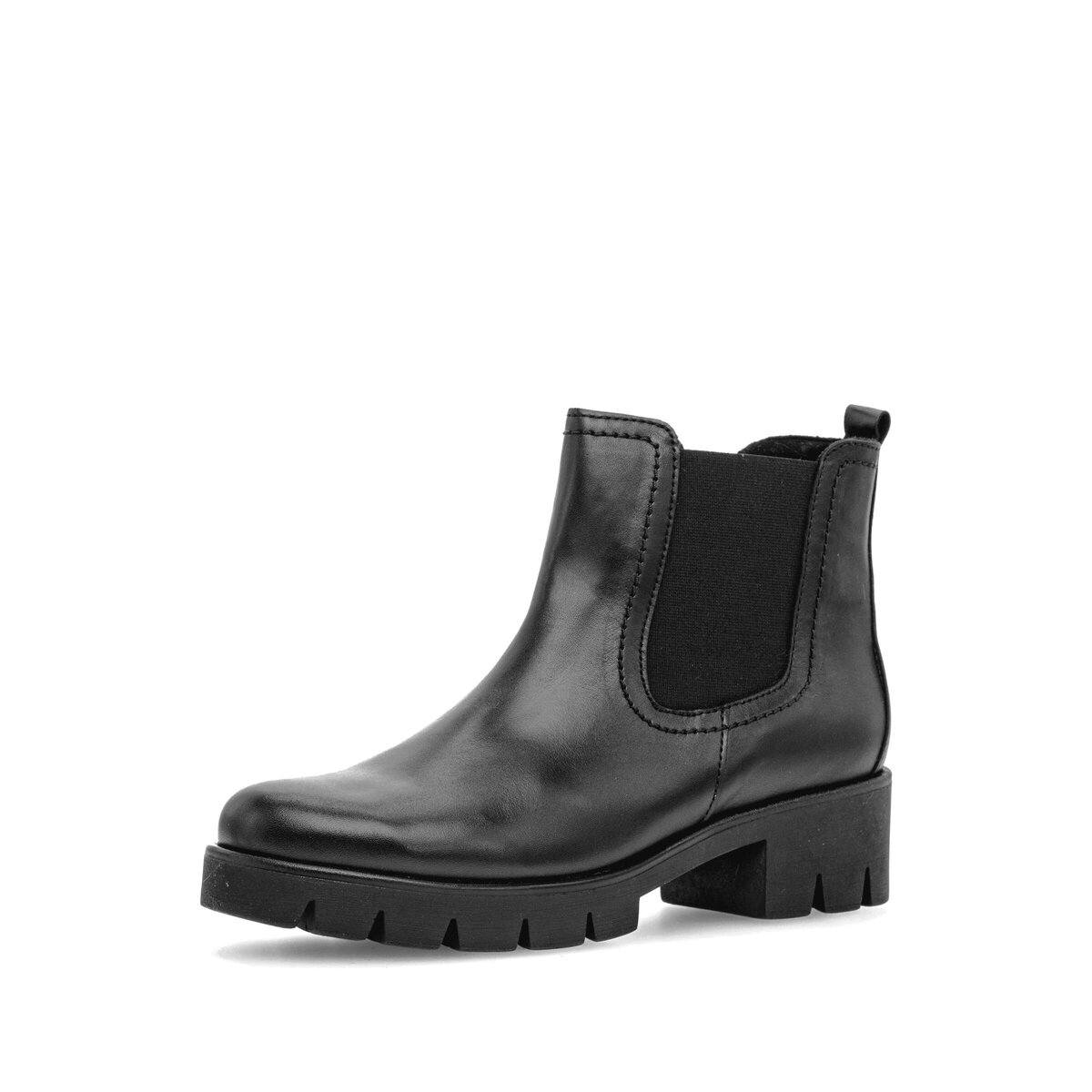 Chelseaboots GABOR "Chelsea Boot Glattleder", Damen, Gr. 35,5, schwarz, Schuhe Chelseaboots