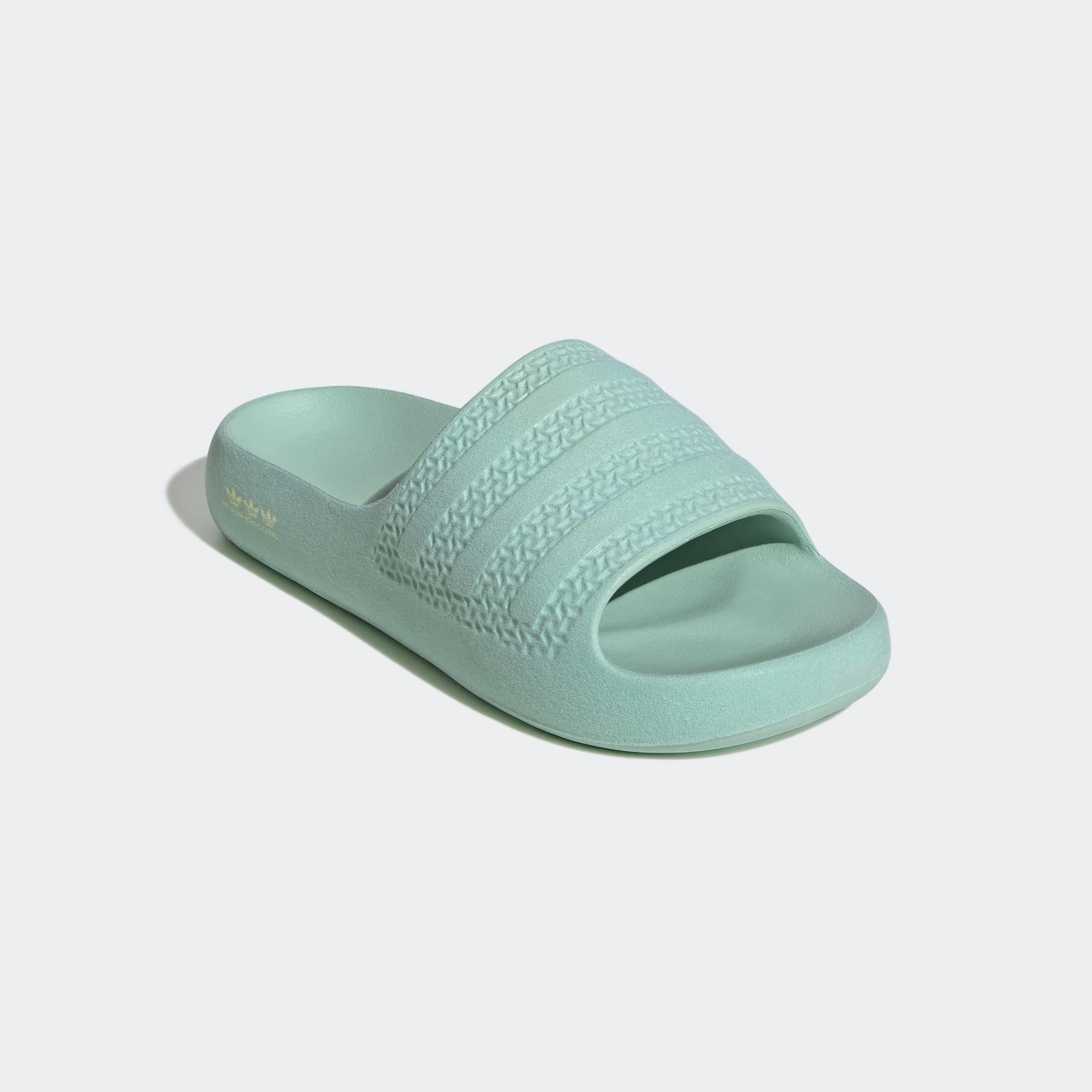 Badesandale ADIDAS ORIGINALS "ADILETTE AYOON BADESCHLAPPEN", Damen, Gr. 38, ash grün, ash grün, cream weiß, Synthetik, Schuhe