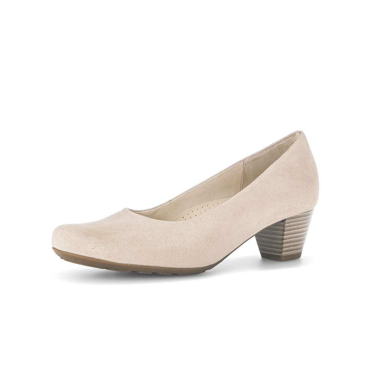 Pumps GABOR "Eleganter Pumps Rauleder", Damen, Gr. 36, beige, Schuhe Pumps