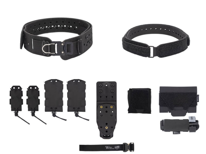 Wilder Tactical HITMAN GEAR Charlie TruForm Belt Full Elite Kit - Women's MHP Adapter ProStyle D-Ring Black XS-LG 26-40 WHMGCHEKBK15