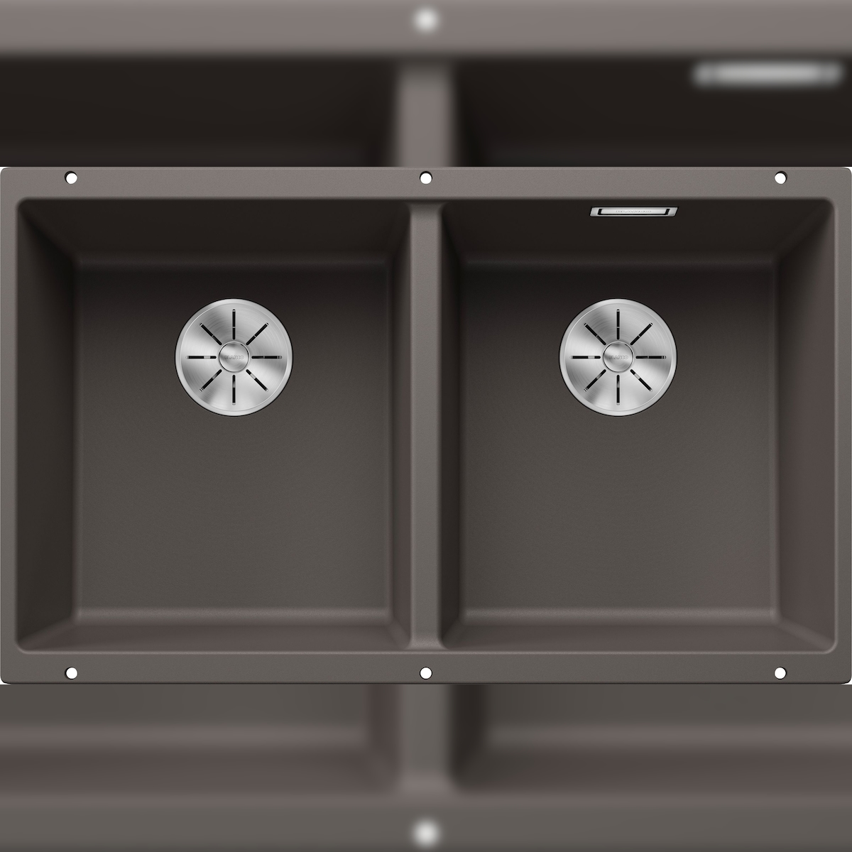 BLANCO GmbH + Co KG Blanco Subline 350/350 - 527347 Vulkangrau - Granitspüle, Unterbauspüle Image